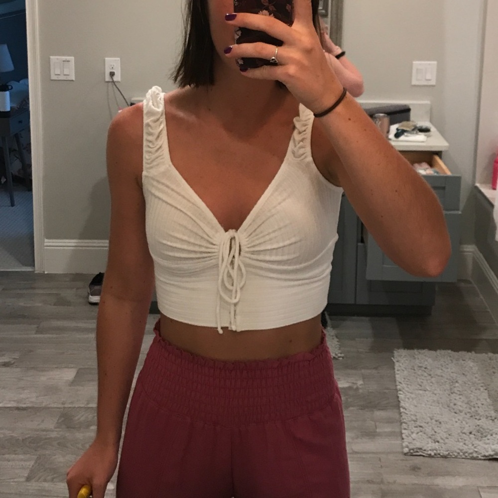forever 21 white crop top